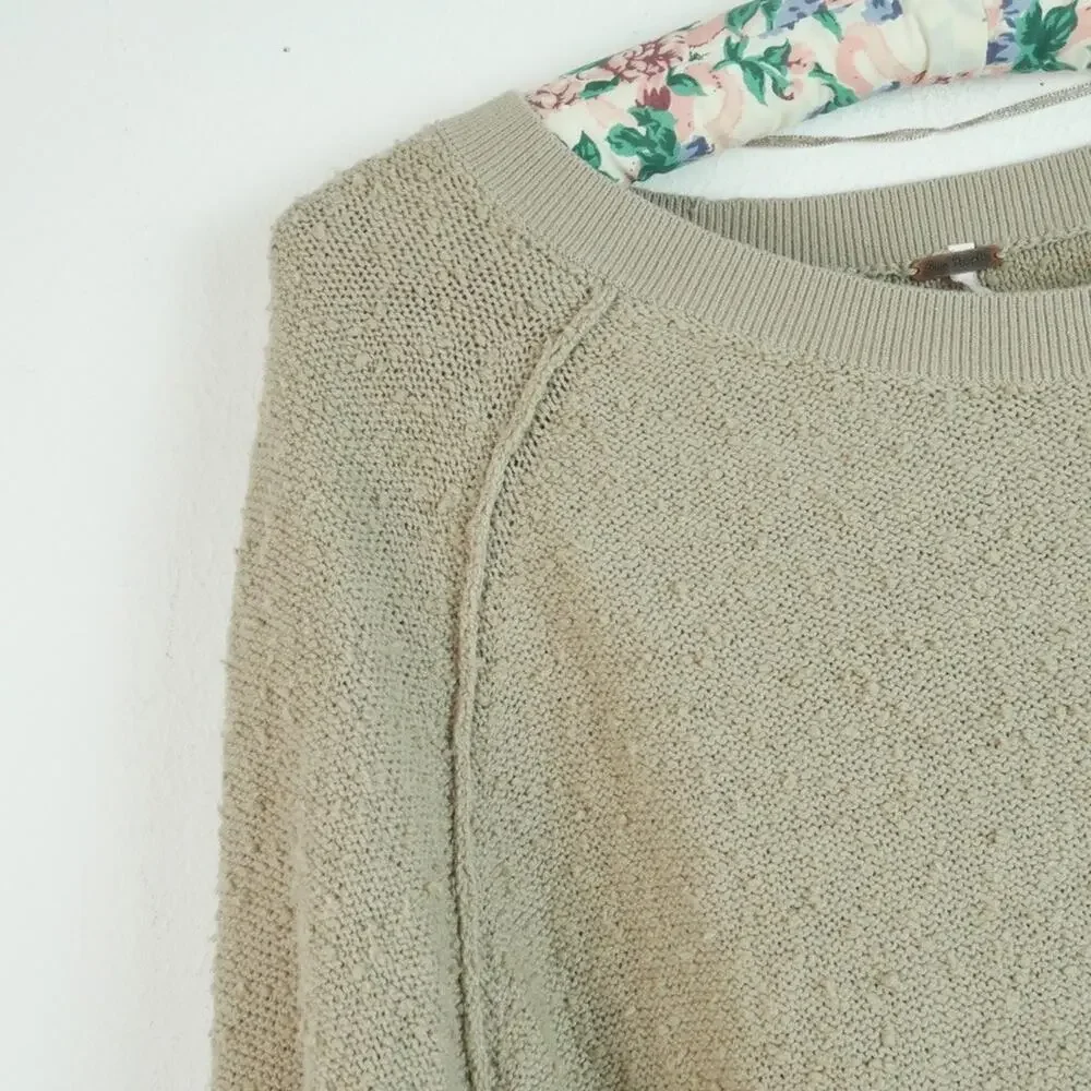 Free People Found My Friend Pullover Small Oversized Slouchy Cozy Balloon Sleeve - Picture 2 of 7